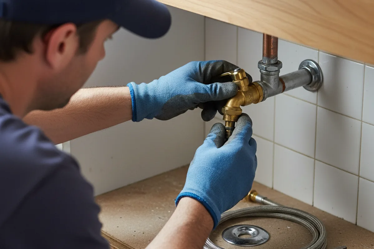 Shutoff valve and fitting work during Faucet and Fixture Repair in Young Harris